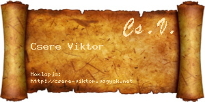 Csere Viktor névjegykártya